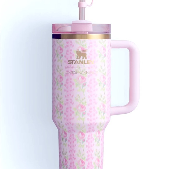 NEW NEVER USED The Stanley X LoveShackFancy Quencher | 40 Oz Blooming Heirloom - Picture 2 of 5